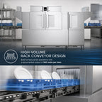 Thumbnail image #3 for Hobart Warewash - Flow CL86-BAS+BUILDUP High-Temperature Rack Conveyor Dishwasher, 342 Racks/Hour, Touchscreen Controls, WiFi Connectivity