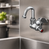 Thumbnail image #3 for Single Wall Mount Pantry Faucet with 3 Inch Swivel Gooseneck and Ceramic Cartridge