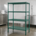 Thumbnail image #4 for Metro Super Erecta Metroseal 3 Green Epoxy-Coated Wire Starter Shelving Unit, 24