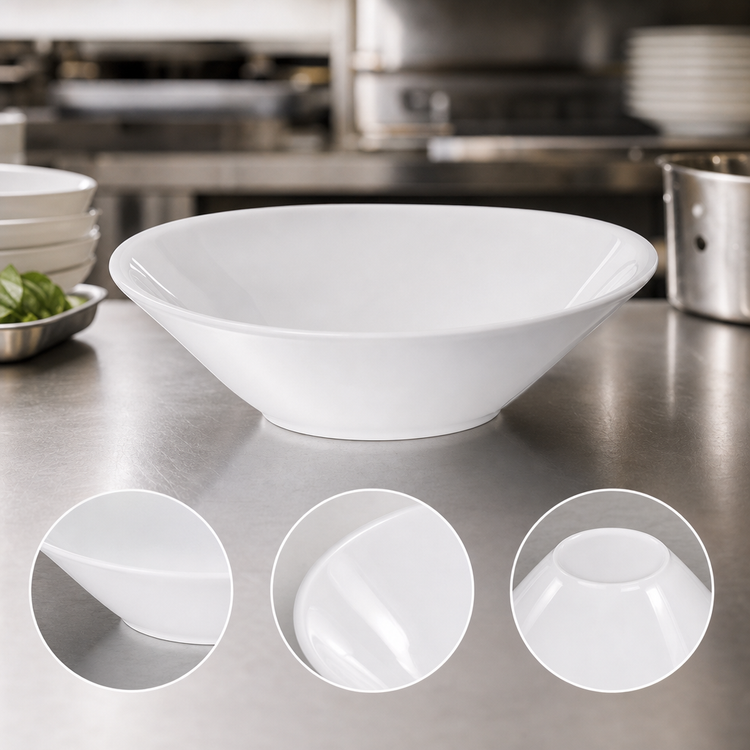 Product image #3 for Stadia® 52 oz. Oblong Melamine Bowl, 10-1/4 Inch, White