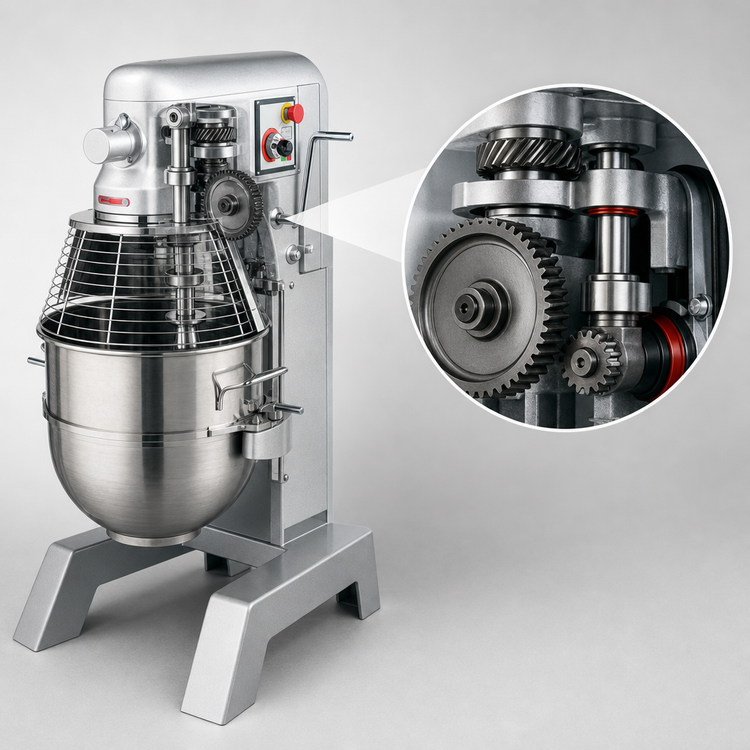 Product image #3 for BakeMax 30 Qt Countertop Planetary Mixer, 3-Speed Gear Driven