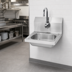 Thumbnail image #3 for Krowne HS-11 Wall-Mounted Stainless Steel Hand Sink with Electronic Gooseneck Faucet and Mounting Bracket