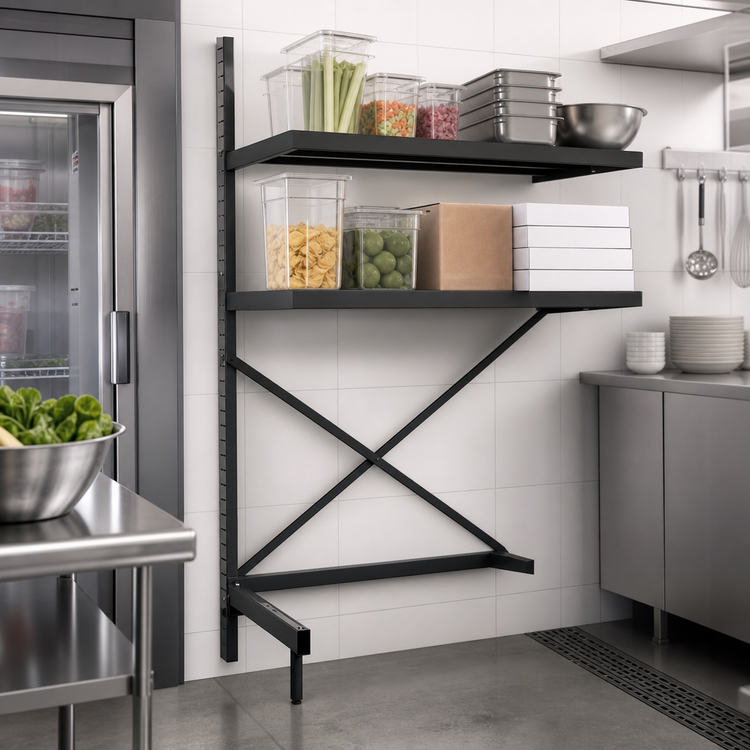 Product image #3 for Metro SmartLever 54"W x 30"D Add-On Cantilevered Shelving Kit