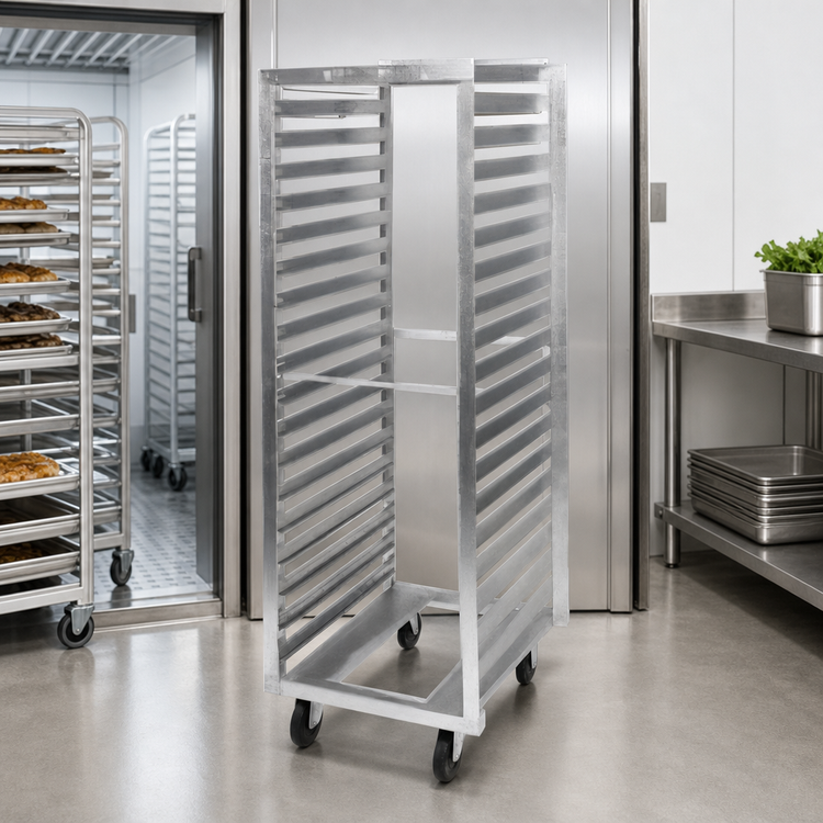 Product image #3 for Metro Pass-Thru End-Load Roll-In Refrigerator Pan Rack for 18 x 26 Pans, 36-Pan Capacity
