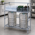 Thumbnail image #3 for Quantum Two-Tier Modular Wire Dunnage Rack for Tanks and Beverage Containers, 48 x 18 x 54 Inches, Gray Epoxy Antimicrobial Finish