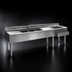 Thumbnail image #3 for Eagle Group 2200 Series 84-Inch Underbar Combination Unit with 3 Sink Bowls, 24-Inch Ice Bin, and Right-Hand Speed Rail