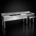 Thumbnail image #3 for Eagle Group 2200 Series 96-Inch Underbar Combination Unit with 4 Sink Bowls, Left Ice Bin and Speed Rail