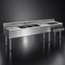 Thumbnail image #3 for Eagle 2200 Series 10-Foot Underbar 4-Compartment Combination Unit with Dual Ice Bins, Drainboards and Faucets