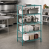Thumbnail image #3 for EagleGard 4-Tier Stationary Wire Shelving Starter Unit, 48W x 21D x 63H, Hybrid Epoxy Finish
