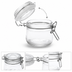 Thumbnail image #3 for American Metalcraft 16 oz. Clear Glass Mason Jar Condiment Jar with Hinged Lid