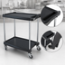 Thumbnail image #3 for Metro myCart Series 2-Shelf Polymer Utility Cart, Black, 300 lb Capacity