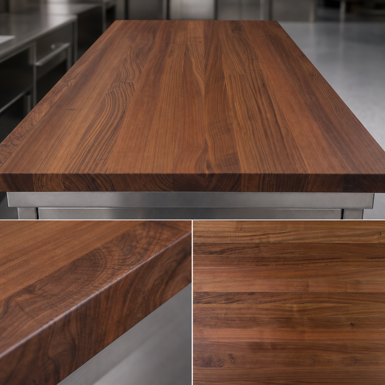 Product image #3 for John Boos Boos Block American Black Walnut Edge Grain Kitchen Countertop, 84 x 36 x 1-1/2 Inch