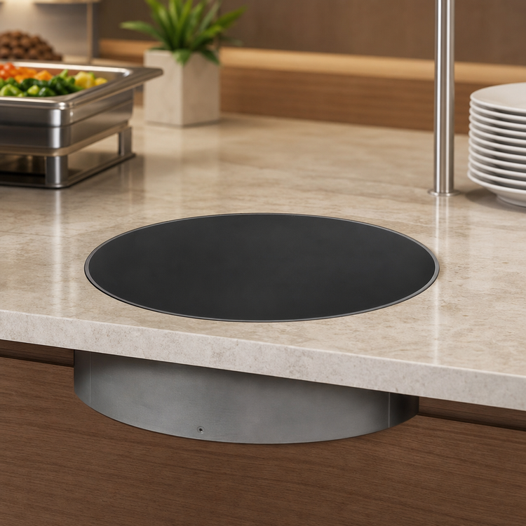 Product image #3 for CookTek Silenzio Round Drop-In Induction Buffet Warmer, 650W, 100-120V