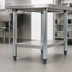 Thumbnail image #3 for Advance Tabco Set of 4 Galvanized Equipment Legs with Plastic Adjustable Bullet Feet, 34-1/2 Inch High