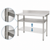 Thumbnail image #3 for Eagle Group 84 Inch x 24 Inch Adjustable 18/430 Stainless Steel Work Table Undershelf for Uni-Lok Hat Channel Frames