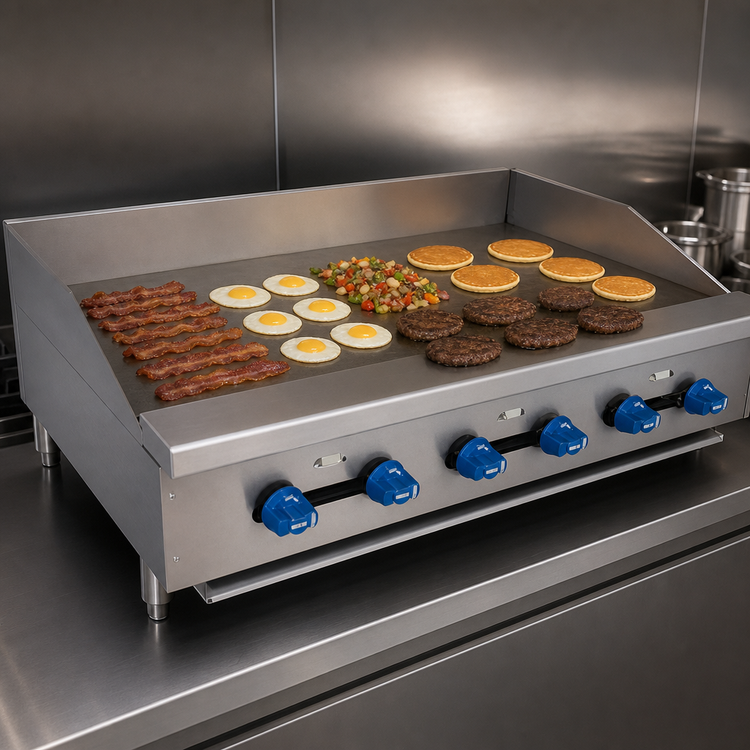 Product image #3 for Comstock-Castle FHP42-42 Countertop Gas Griddle with 42-Inch x 21-Inch Smooth Steel Plate, 108,000 BTU