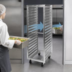 Thumbnail image #3 for Metro RF3N Roll-In Pass-Thru Refrigerator Pan Rack, 18-Pan, 18 x 26-Inch Pans, End-Load, Aluminum, 3-Inch Centers