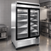 Thumbnail image #3 for Atosa MCF8703ES Two-Section Glass Door Reach-In Freezer Merchandiser, 44.8 Cu. Ft., Bottom-Mount Self-Contained, Stainless Steel