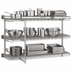 Thumbnail image #3 for Eagle Group QuadTruss 3-Tier Piggyback Wall-Mounted Wire Shelf Kit, 36
