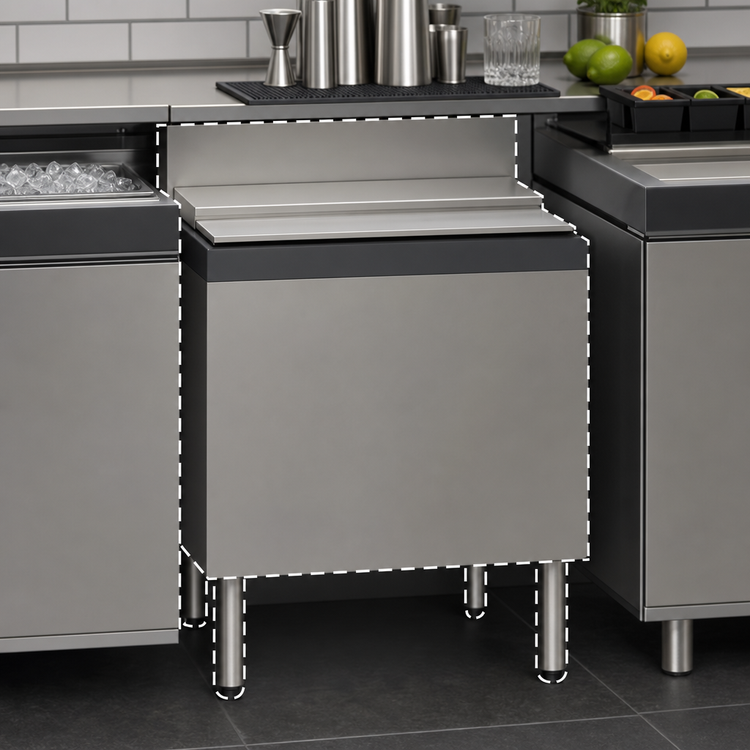 Product image #3 for Top Shelf TS Series Extra Capacity Underbar Ice Bin/Cocktail Unit, 24 Inch Wide, 75-Lb Capacity