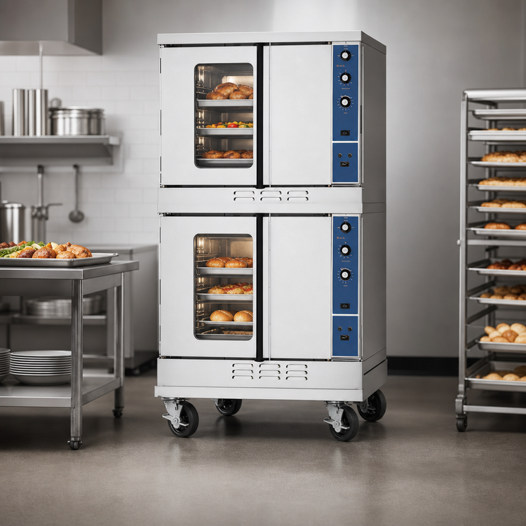Product image #3 for Duke 613-E2XX Double-Deck Full-Size Electric Convection Oven with Solid State Controls