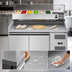 Thumbnail image #3 for KoolMore Commercial Granite Top Refrigerated Pizza Prep Counter with Refrigerated Condiment Rail, 59.3 Inch Wide, 2-Door