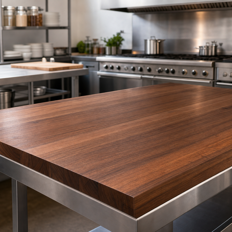 Product image #3 for Boos Block American Black Walnut Kitchen Countertop with Varnique Finish, 60 x 38 x 2-1/4 Inches
