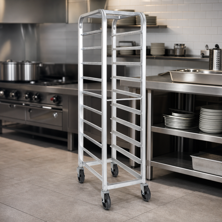 Product image #3 for Channel Lifetime Tough AXD522P Heavy-Duty All-Welded Aluminum End-Load Platter Rack, 6-Platter Capacity