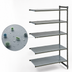 Thumbnail image #3 for Cambro Camshelving Basics Plus 18 x 48 x 84-Inch 5-Tier Solid Polymer Add-On Shelving Unit