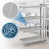 Thumbnail image #4 for Cambro Camshelving Premium Stationary 4-Shelf Solid Add-On Shelving Unit, 24 x 42 x 64 Inches, Speckled Gray