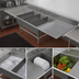 Thumbnail image #3 for John Boos Pro-Bowl 3-Compartment Platter Sink with Left and Right Drainboards, 14-Gauge Stainless Steel