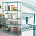 Thumbnail image #3 for EagleGard 4-Tier Wire Starter Shelving Unit, 30 x 24 x 63 Inches, Blue-Green Hybrid Epoxy Finish