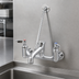 Thumbnail image #3 for T&S Brass B-0665-RGH 8-Inch Wall Mount Service Sink Faucet with Vacuum Breaker Nozzle and Pail Hook, Rough Chrome-Plated