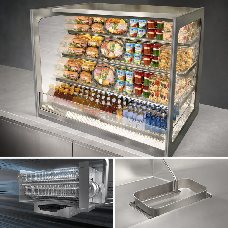 Product image #3 for Italian Glass Series 48-Inch Self-Serve Drop-In Refrigerated Counter Display Case