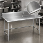 Thumbnail image #3 for Advance Tabco BSR-72 72 x 30-Inch 16-Gauge 304 Stainless Steel Sorting Table with 10-1/2-Inch Backsplash