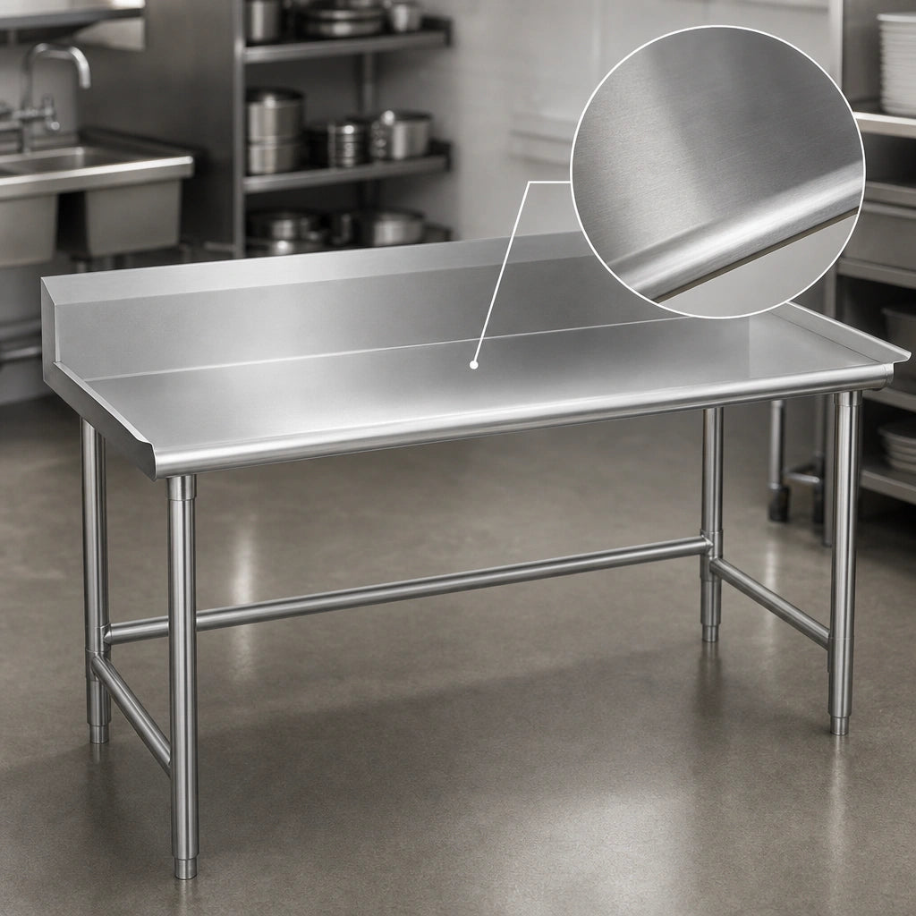16-Gauge 304 Stainless Steel Top