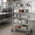 Thumbnail image #3 for Quantum 5-Shelf Mobile Wire Shelving Cart, 36 x 24 x 69 Inches, Chrome Plated Finish