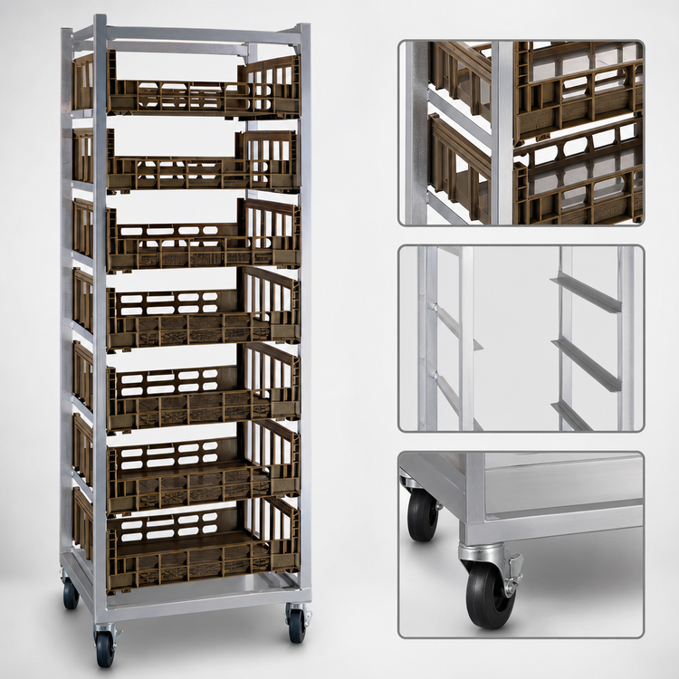 Product image #3 for New Age Mobile Produce Crisper Rack for 8 Chill Baskets