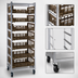 Thumbnail image #3 for New Age Mobile Produce Crisper Rack for 8 Chill Baskets