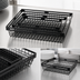 Thumbnail image #4 for American Metalcraft Nestable Rectangular Metal Serving Basket, 15 x 12 Inch, Black