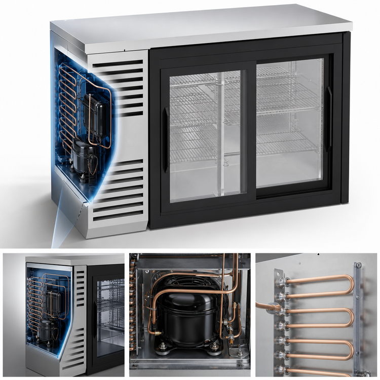 Product image #3 for True Premier Bar 48-Inch Two-Section Sliding Glass Door Back Bar Cooler
