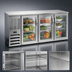 Thumbnail image #3 for Beverage-Air 72-Inch Three-Section Pass-Thru Open Food-Rated Back Bar Refrigerator with Glass Doors