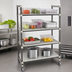 Thumbnail image #3 for Cambro Camshelving Elements XTRA High Density Top Rail 4-Tier Mobile Starter Unit, 21 x 42 x 80 Inches, 3 Vented + 1 Solid Shelves
