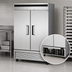 Thumbnail image #4 for Atosa Two-Section Bottom-Mount Reach-In Freezer, 43.8 Cu. Ft., Stainless Steel, Solid Doors