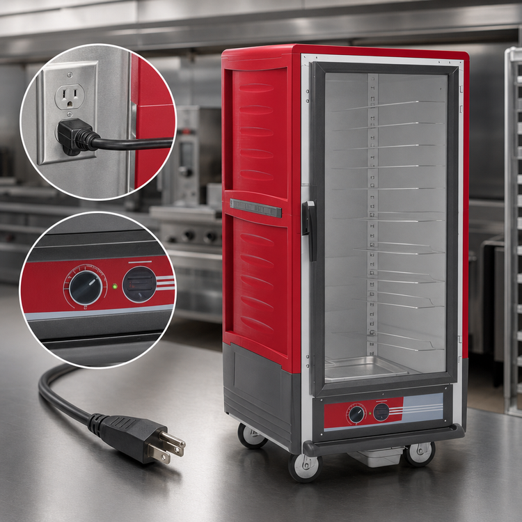 Product image #3 for Metro C5 3 Series 3/4 Height Heated Holding Cabinet with Clear Polycarbonate Door and Universal Wire Slides