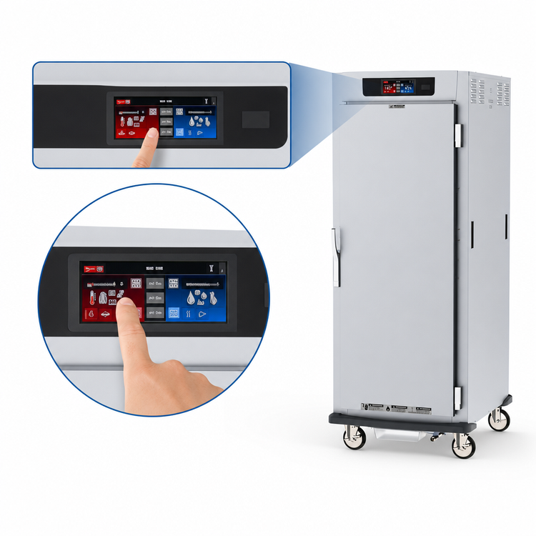 Product image #3 for Metro C5 9 Series Mobile Full-Height Pass-Thru Controlled Humidity Heated Holding and Proofing Cabinet with Solid & Glass Doors