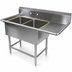 Thumbnail image #3 for John Boos Pro-Bowl 2-Compartment Commercial Sink with Right Drainboard, 30 x 24 x 12 Inch Bowls