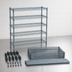 Thumbnail image #3 for Quantum 54W x 24D x 74H Wire Shelving Starter Kit with 5 Shelves, Gray Epoxy Antimicrobial Finish