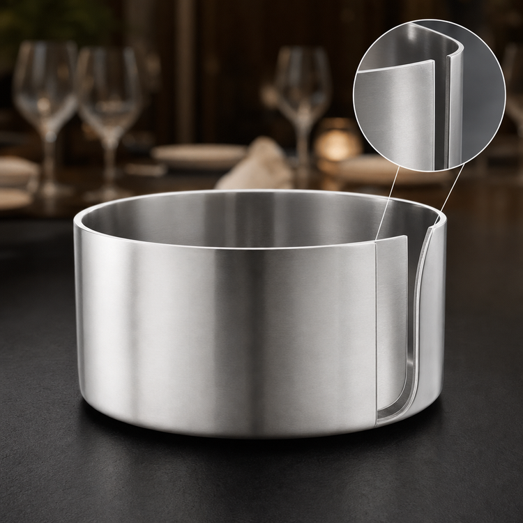 Product image #3 for American Metalcraft Double-Wall Satin Finish Stainless Steel Serving Bowl, 156 oz., 10-Inch