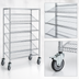Thumbnail image #3 for Metro Super Erecta Slanted-Shelf Merchandiser/Dispenser Rack with 5 Slanted Shelves, 36 Inch x 18 Inch x 70 Inch, Open Wire, 5 Inch Brake-Lock Casters